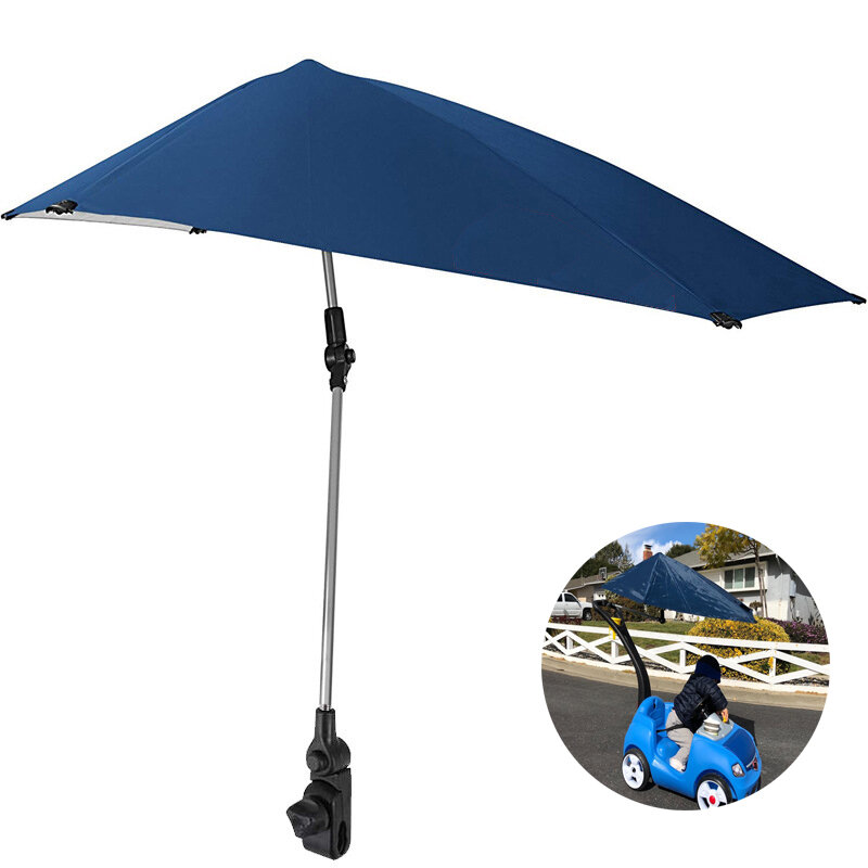 Sport-Brella SPF 50+ Зонт Регулируемое вращающееся кресло с откидной спинкой Зажим Складной зонт Зонт от дождя с навесом для На открытом воздухе Ке