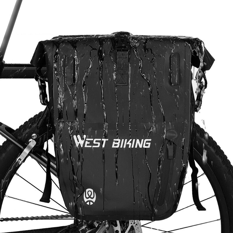 

WEST BIKING 25L Bicycle Luggage Bag Waterproof Reflective Backpack Bicycle Saddle Bag Road Mountain Bike Cycling Rear Ra