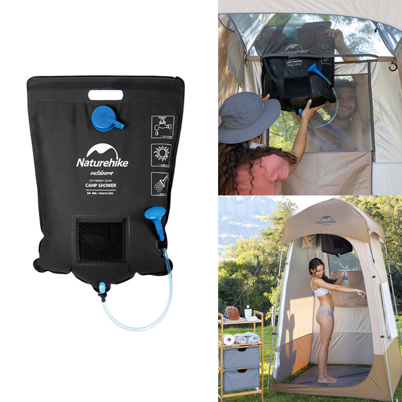 Naturehike 20L Solar Shower Bag Ultralight Thickening EVA Bath Water Storage Bag Outdoor Camping Mobile Shower