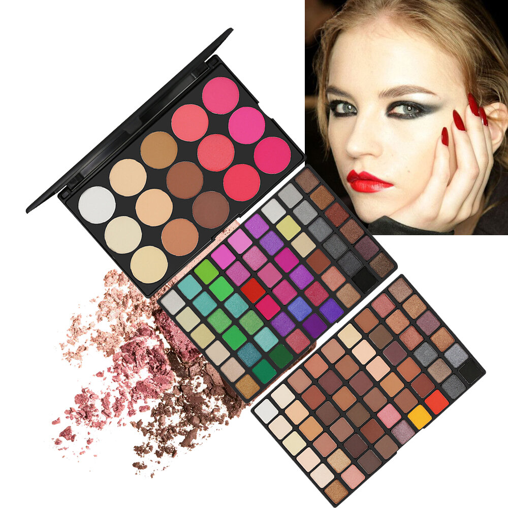 

POPFEEL 123 Color Eye Shadow Palette Set 108 Color Eye Shadow + 6 Color Blush + 9 Color Highlight