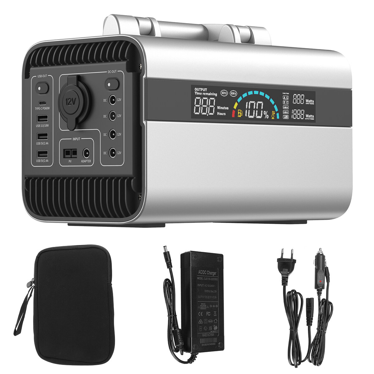 600W 156000mAh (577Wh) Portable Power Station 220V 50Hz Power Emergency Energy Supply For Camping Travel