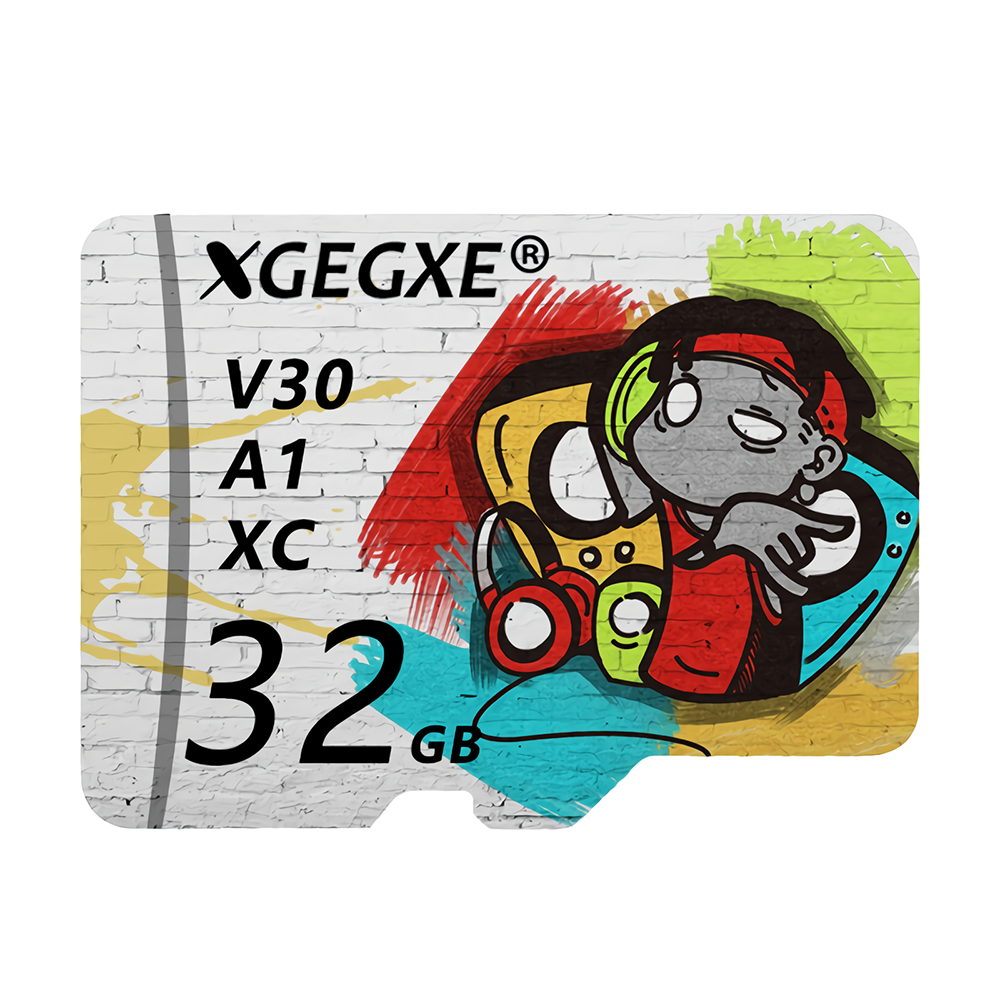 

XGEXGE TF Memory Card C10 V30 A1 U1 32G U3 64G 128G High Speed Flash Card for Tachograph UAV Monitoring