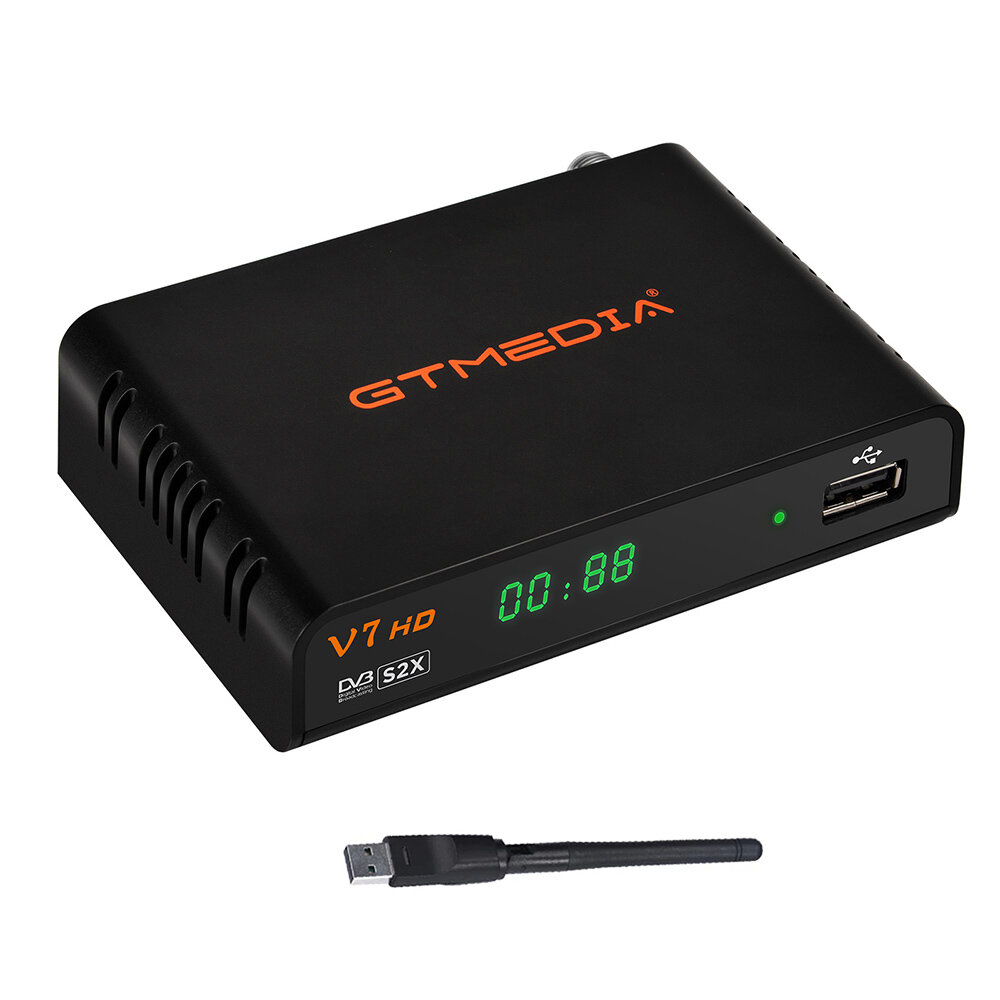 GTMEDIA V7 HD DVB-S DVB S2 S2X 1080P Set Top Box Satelite Decoder TV Receiver with USB WIFI Support 