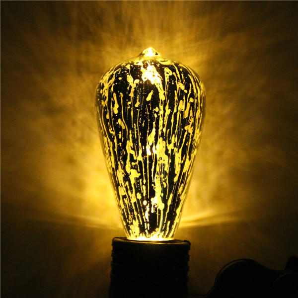 E27 ST64 5W storm verzilvering Vintage antieke Edison gloeidraad COB LED lamp licht Lamp 85-265V