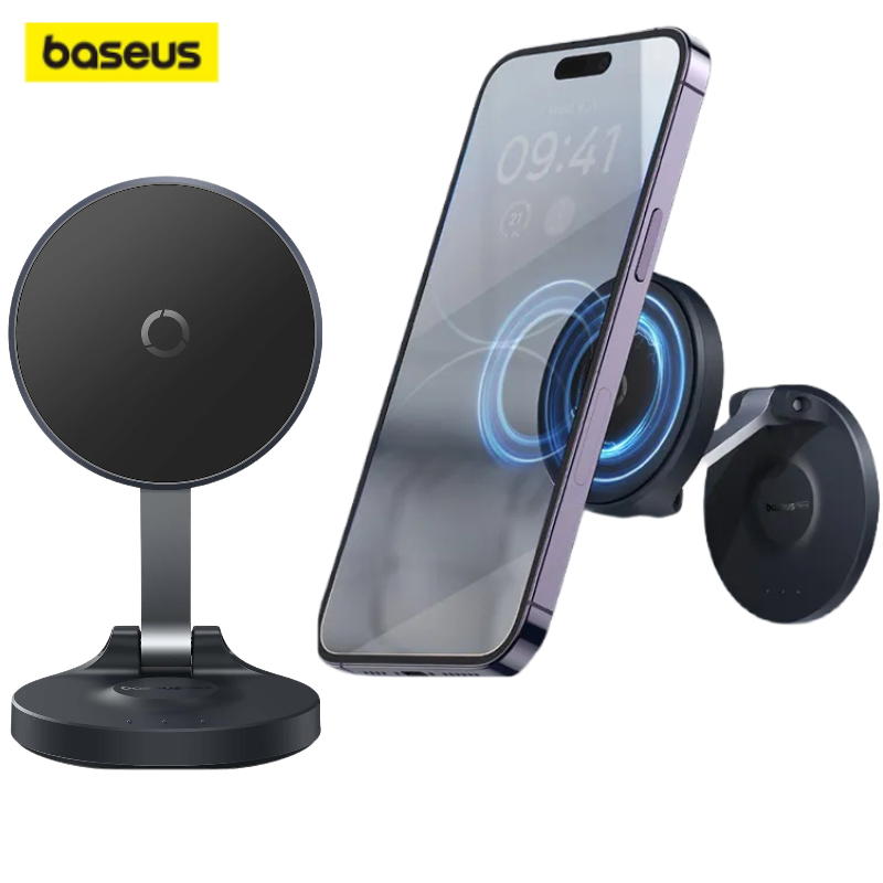 

Baseus MagPro Series Magnetic Foldable Phone Mount Holder 360° Rotatable Adjustable Arm Wall-Mounted Stand for iPhone 15