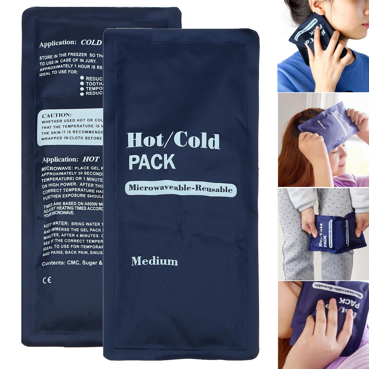 200ml Soft Wielokrotnego użytku Hot Cold Therapy Gel Pad Ice Cooling Ogrzewanie Pads Pain Relief Sport Compress