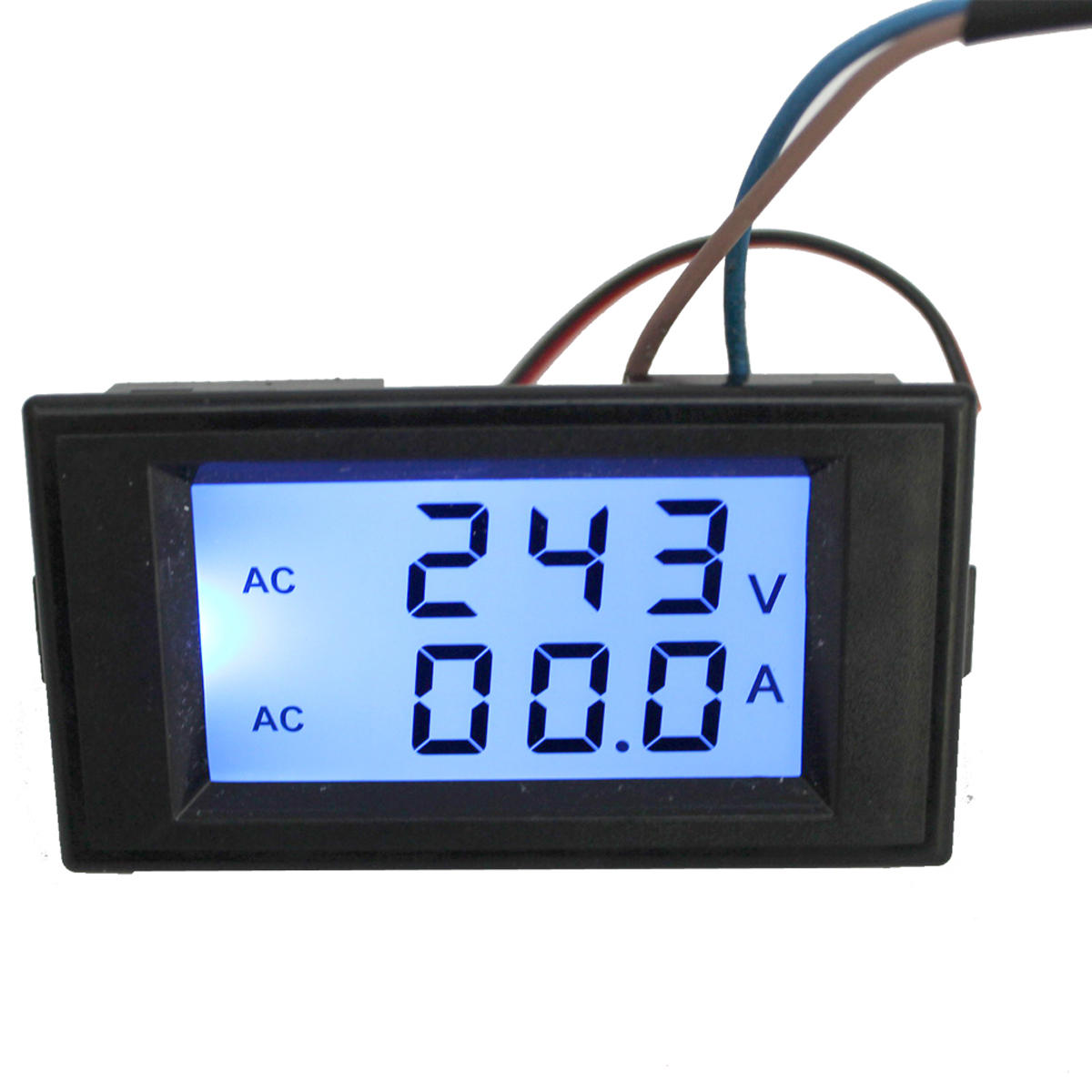 

D69-2042 Digital AC Voltmeter Ammeter 300V 100A Blue LCD Dual Panel Volt Amp Combo Meter+CT 110V