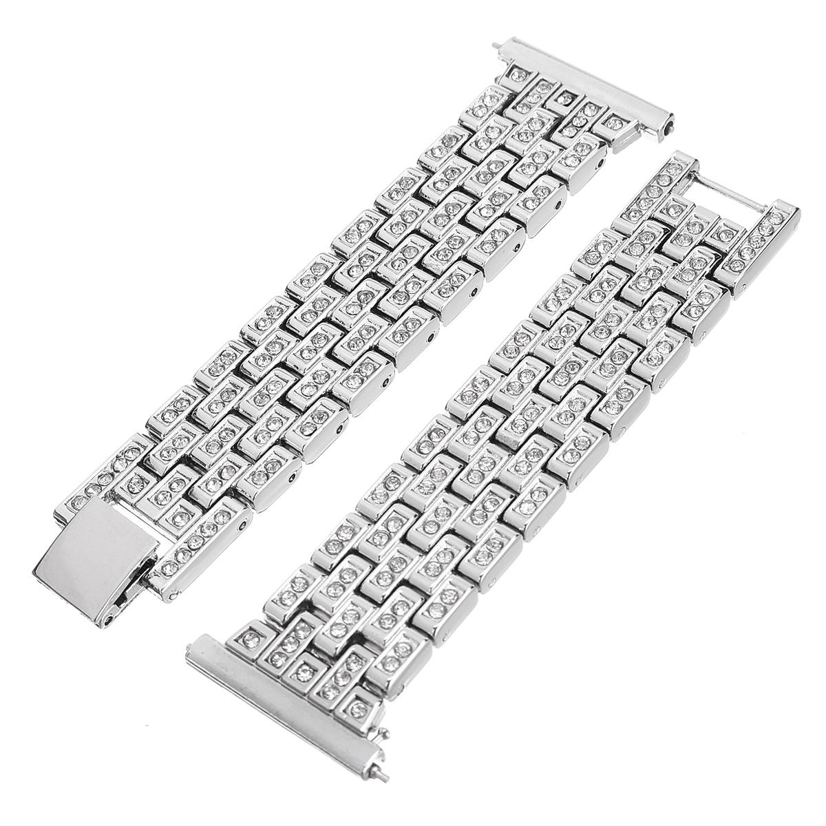 

12mm Replacement Stainless Steel Diamond Wrist Watch Band Strap For Fitbit Versa