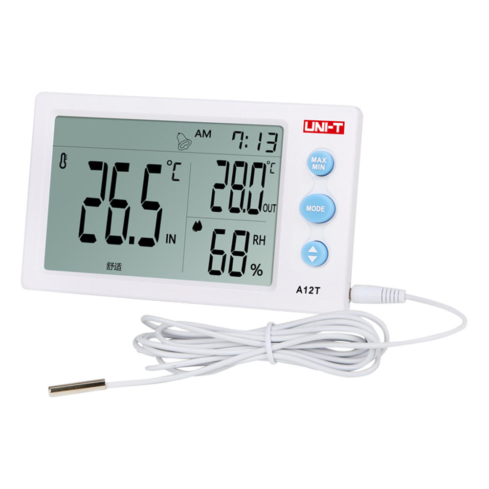 UNI-T A13T Digitale temperatuurthermometer Indoor Outdoor Instrument Wekker Weerstation