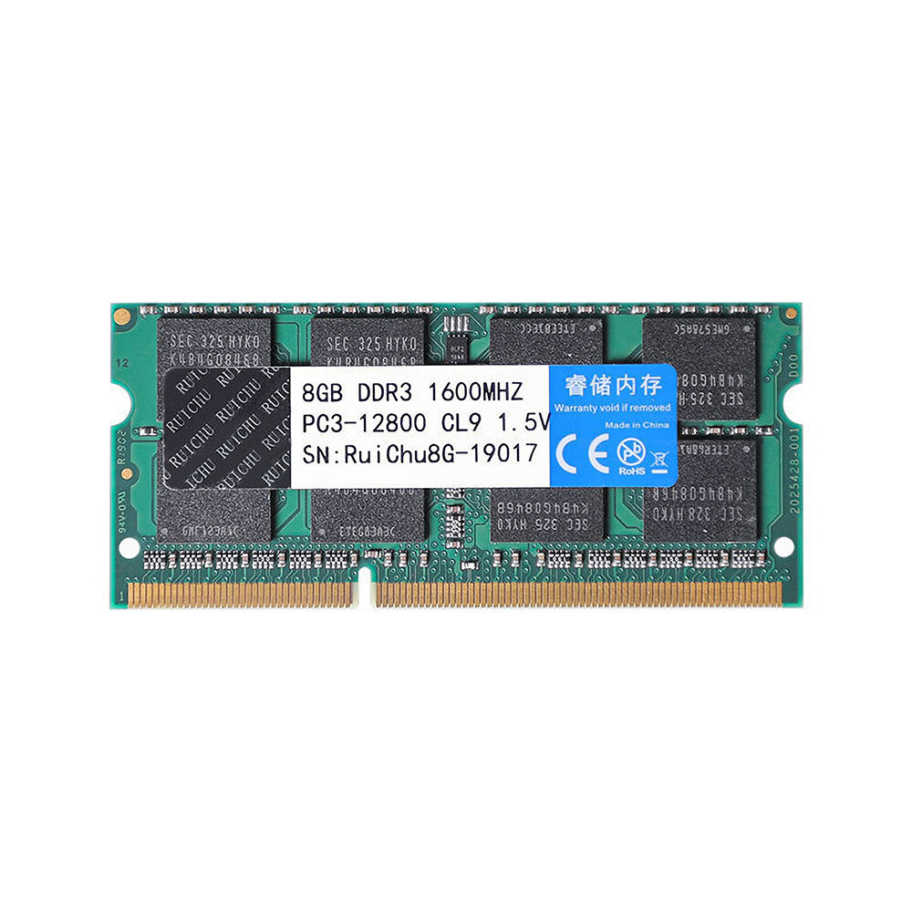 ラップトップノートブック用RuiChu DDR3 1600MHz 8GB RAM 1.5V 260pinメモリRAMメモリスティックメモリカード