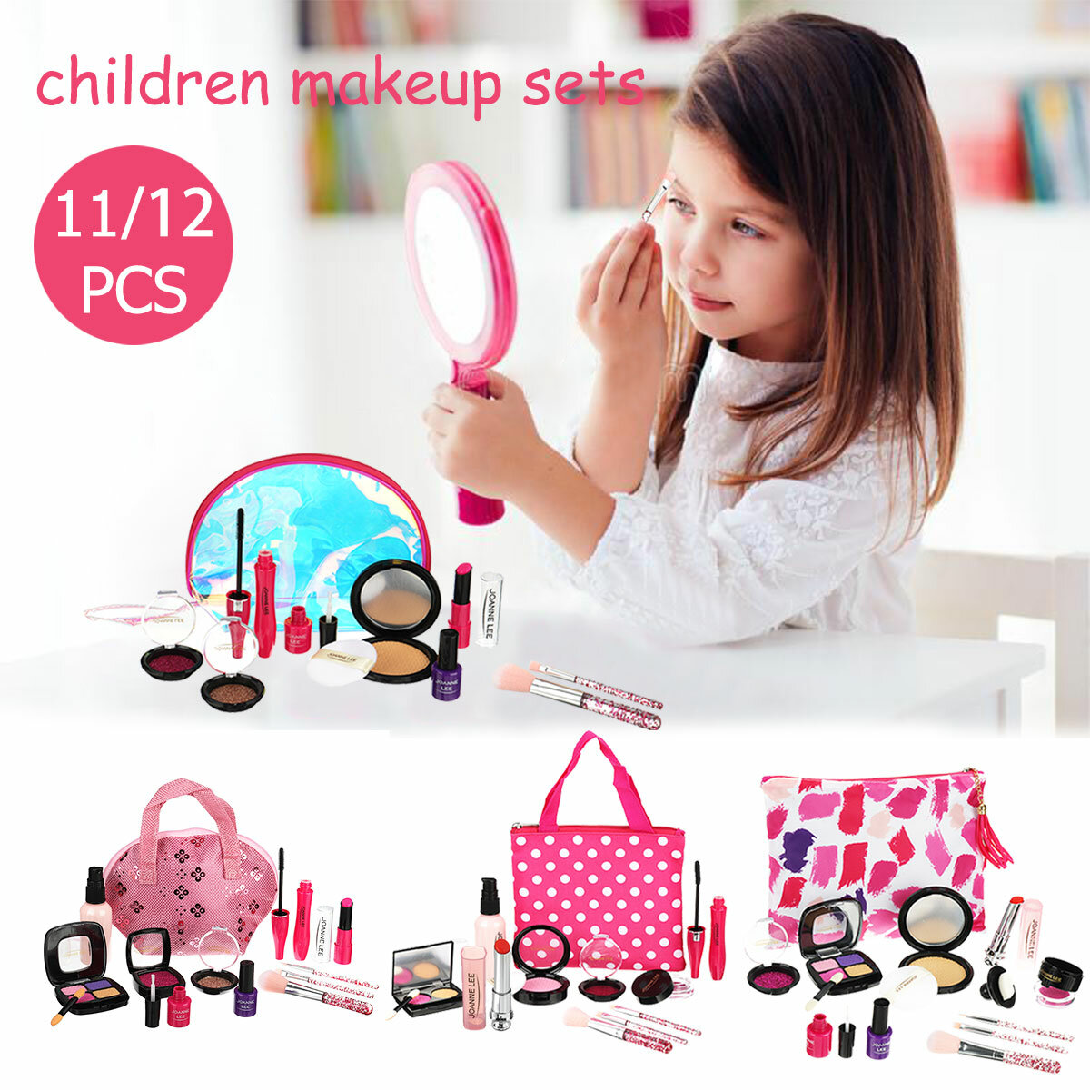 Gesimuleerde make-up Toy Girl Sieraden Dressing Cosmetics Toy Set