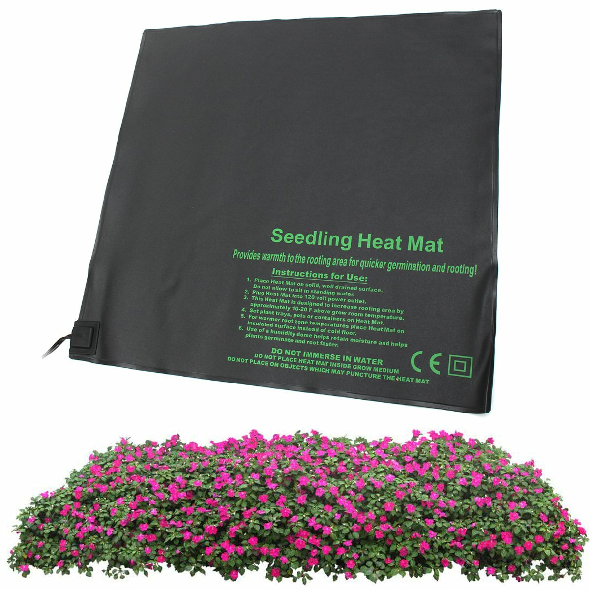 

24 x 52cm Waterproof Seedling Heat Mat Plant Seed Germination Propagation Clone Starter Warm Hydroponic Heating Pad