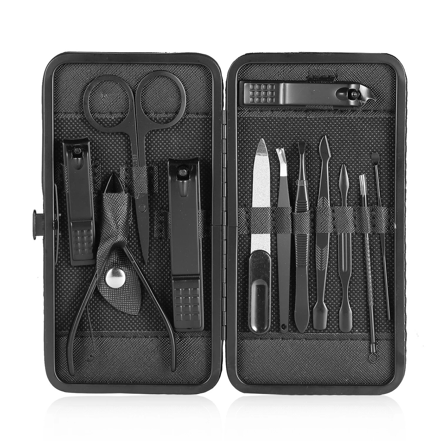 12Pcs Matte Steel Manicure Implement Set Portable Pedicure Tool KitFingernailNail Nail Care Kit With