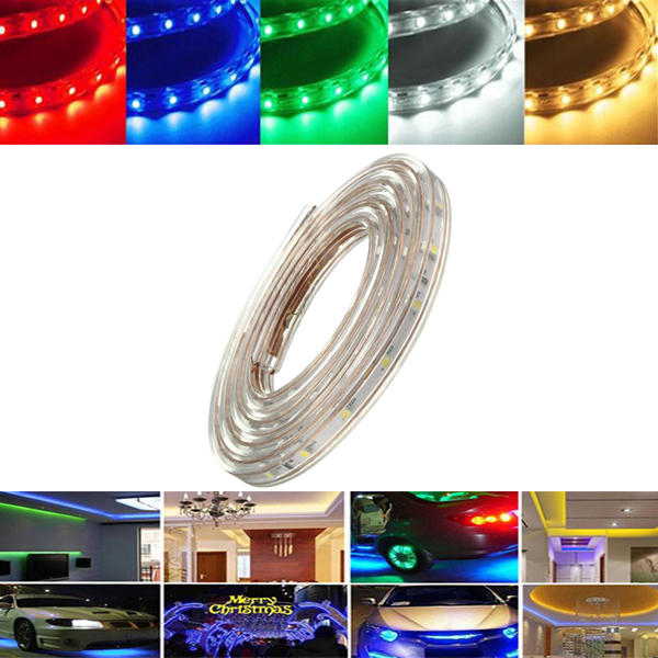 1M 3.5W Waterproof IP67 SMD 3528 60 LED Strip Rope Light Christmas Party Outdoor AC 220V