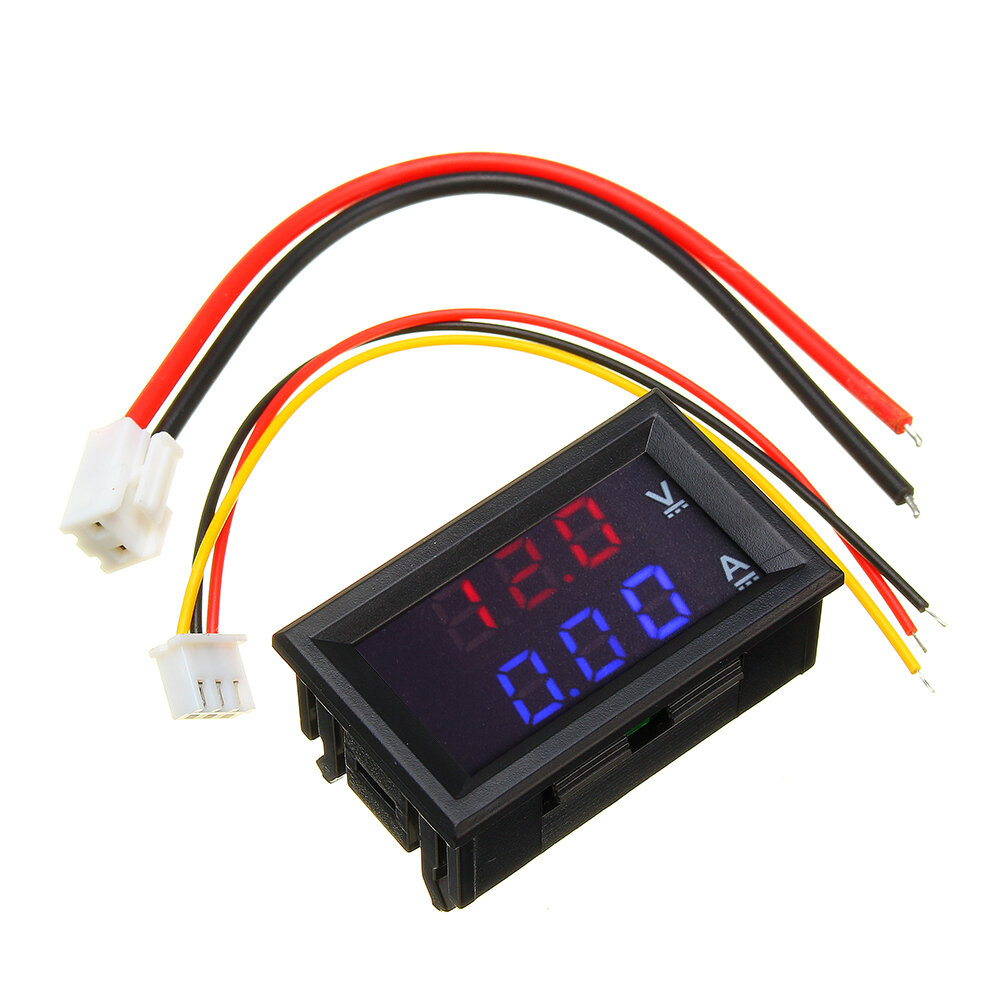 Mini LED Voltmeter Ammeter Voltage Volt Meter  Blue Panel Digital Display 