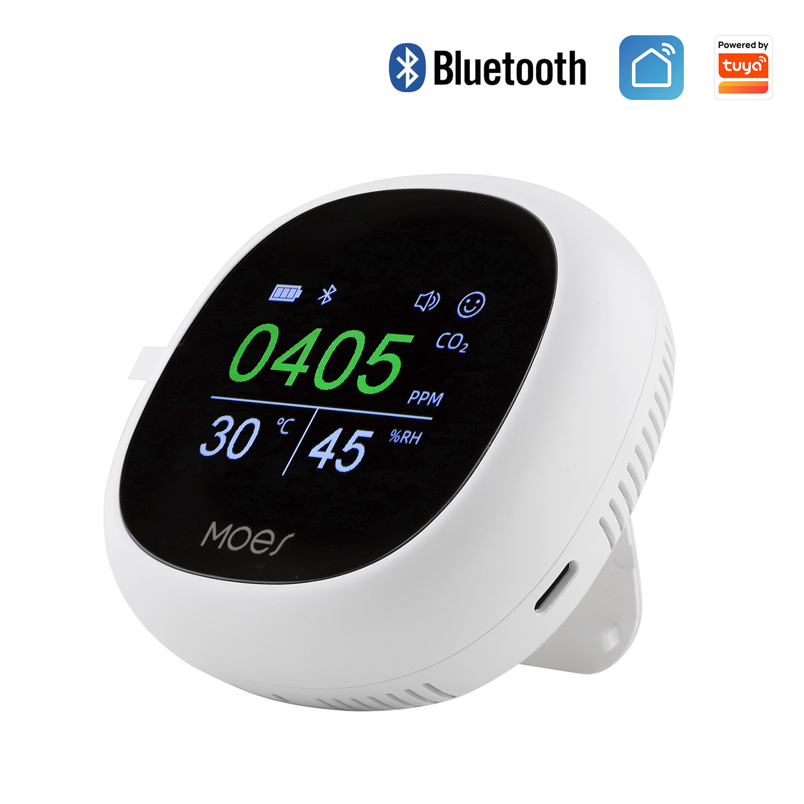 best price,moeshouse,tuya,bluetooth,3,in,1,air,monitor,carbon,dioxide,sensor,coupon,price,discount