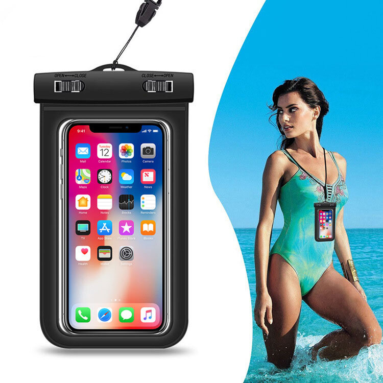 

Bakeey Universal IPX8 Waterproof Phone Bag Underwater Swimming Diving Touch Screen Cellphone Pouch for POCO F3 Redmi Not
