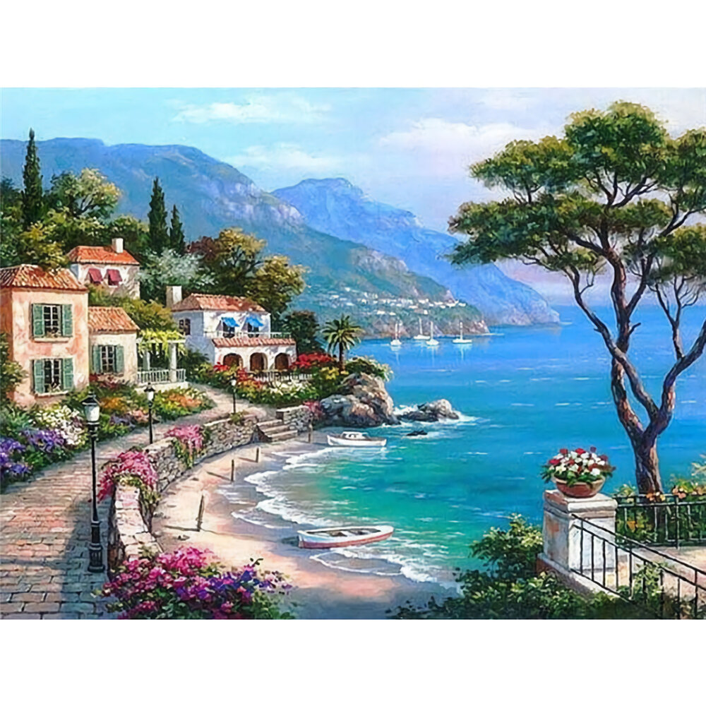 

Landscape DIY Paint By Numbers Oil Painting Canvas Linen 40x50cm Paint Number PictureWall Art Pictures Home Decor Gift