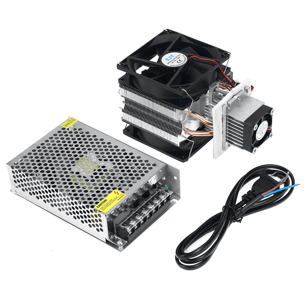 

12V 10A Two-tube Cooler Semiconductor Refrigeration Cooling System DIY Kit for Mini Air Conditioner with Power Supply