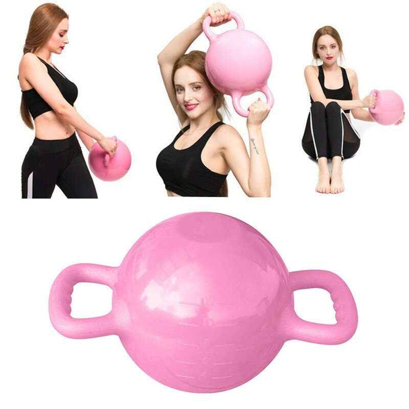 0-12LB Water Kettlebell Adjustable Dumbbell Double Handles Pilates Body Shaping Equipment Strength Training Yoga Fitness