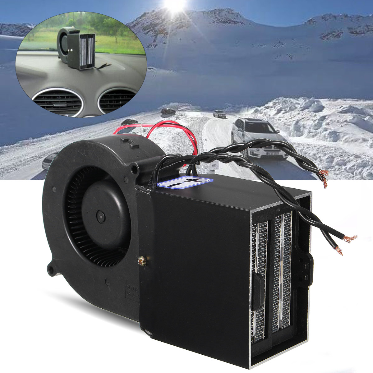 12 PTC 300w 500w Car Draagbare Verstelbare Verwarming Verwarming Ventilator Defroster Demister