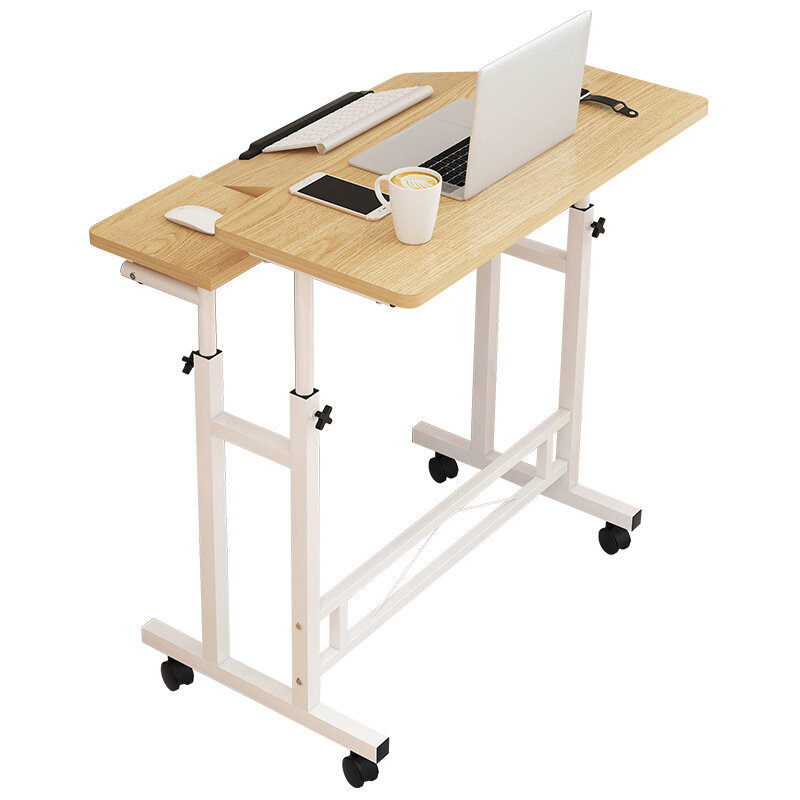 

Lifting Laptop Table Adjustable Height Desk Standing Computer Table with Wheel Mobile Bedside Table for Home Office