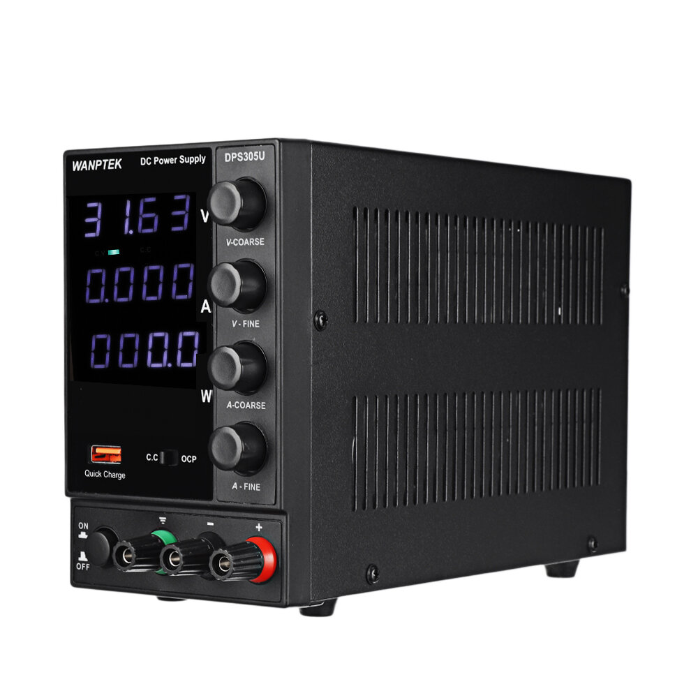 

Wanptek DPS305U 110V/220V 4 Digits Adjustable DC Power Supply 0-30V 0-5A 150W USB Fast Charging Laboratory Switching Pow