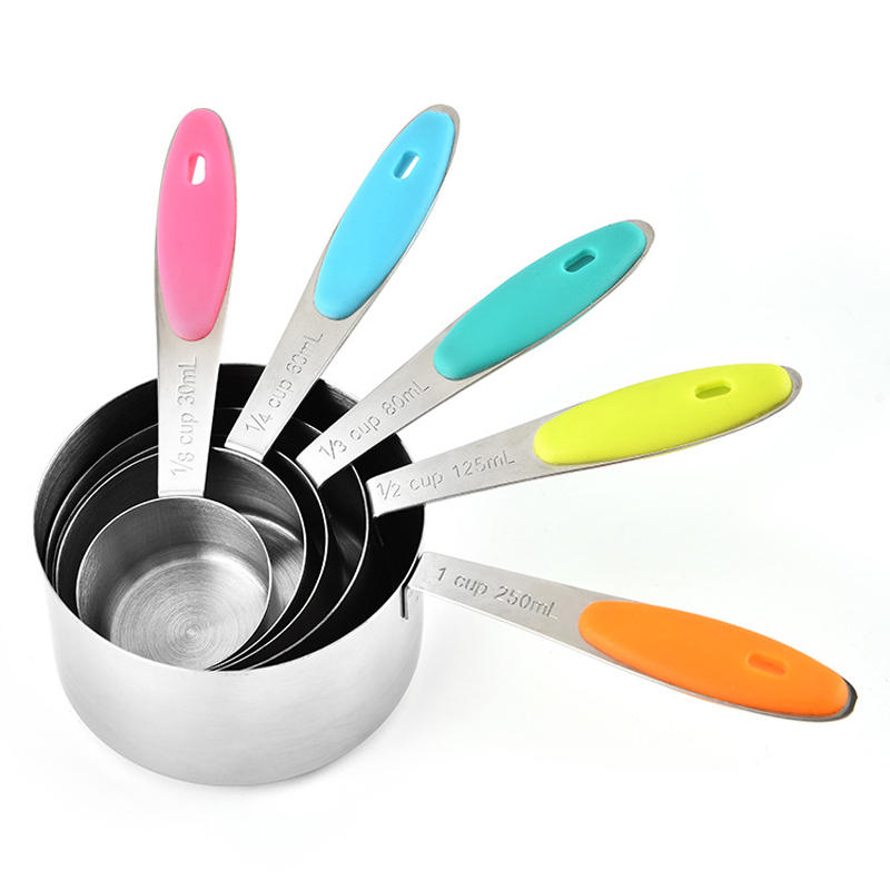 IPRee® 5PCS/Set Stainless Steel Measuring Cooking Spoon Baking Sugar Coffee Cup Camping Picnic