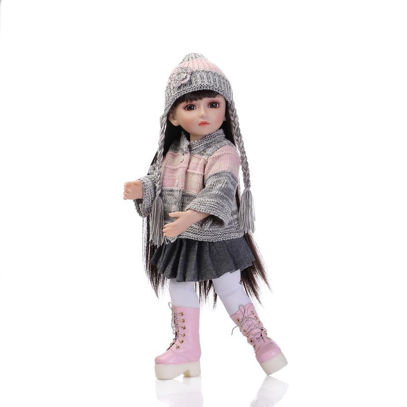 

NPK 18Inch Реалистичный ребенок-новорожденный BJD Girl Кукла Alive Soft Vinyl Toddler Princess Toy