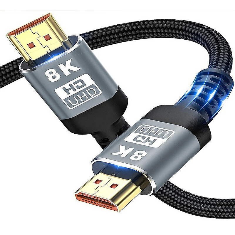 

8K HDMI-compatible Cable 2.1 48Gbps High Speed 2.1 HD Video Cable Braided Cord 1M/2M/3M/5M for PS3/4 TV Laptop Monitor P
