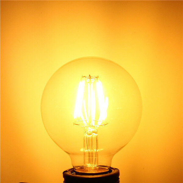 G80 E27 6W Warm Wit COB LED Filament Retro Edison Lampen 220V