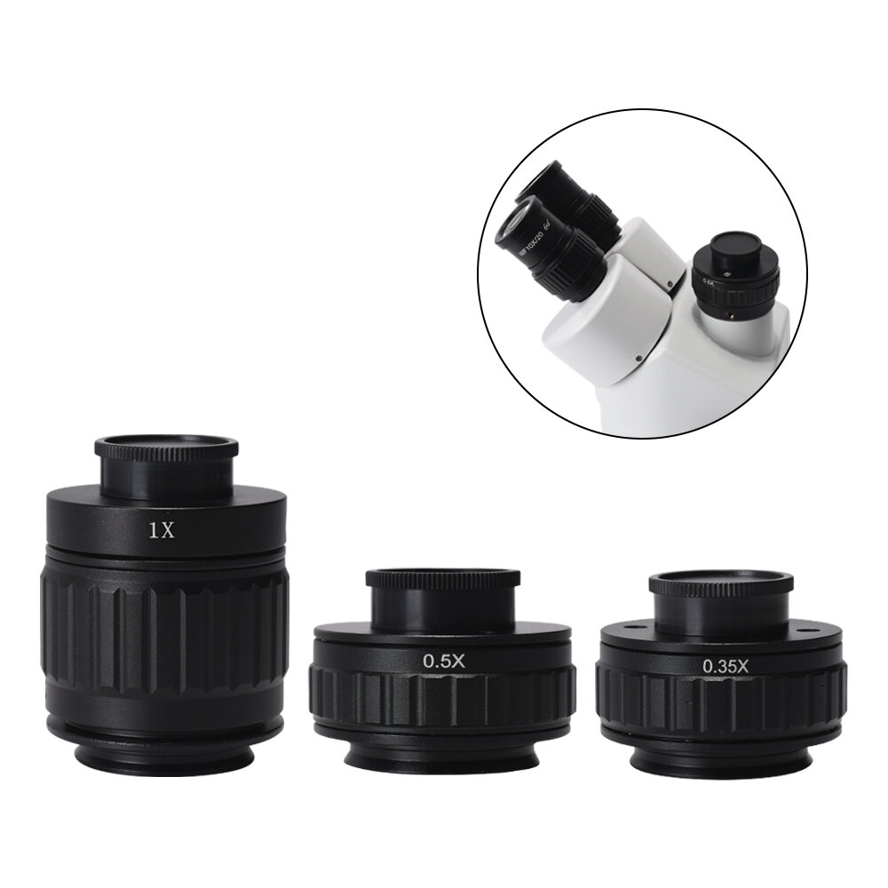 300X Model HAYEAR 1X Eyepiece Lens Adapter for C-Mount Monocular Manual Zooming Lens 180X 