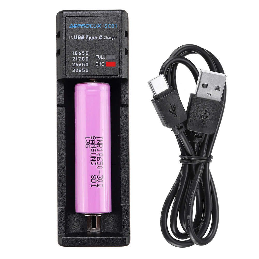 Astrolux? SC01 Type-C 2A Quick Charge USB Battery Charger Li-ion/IMR/INR/ICR Charger For 18650 20700