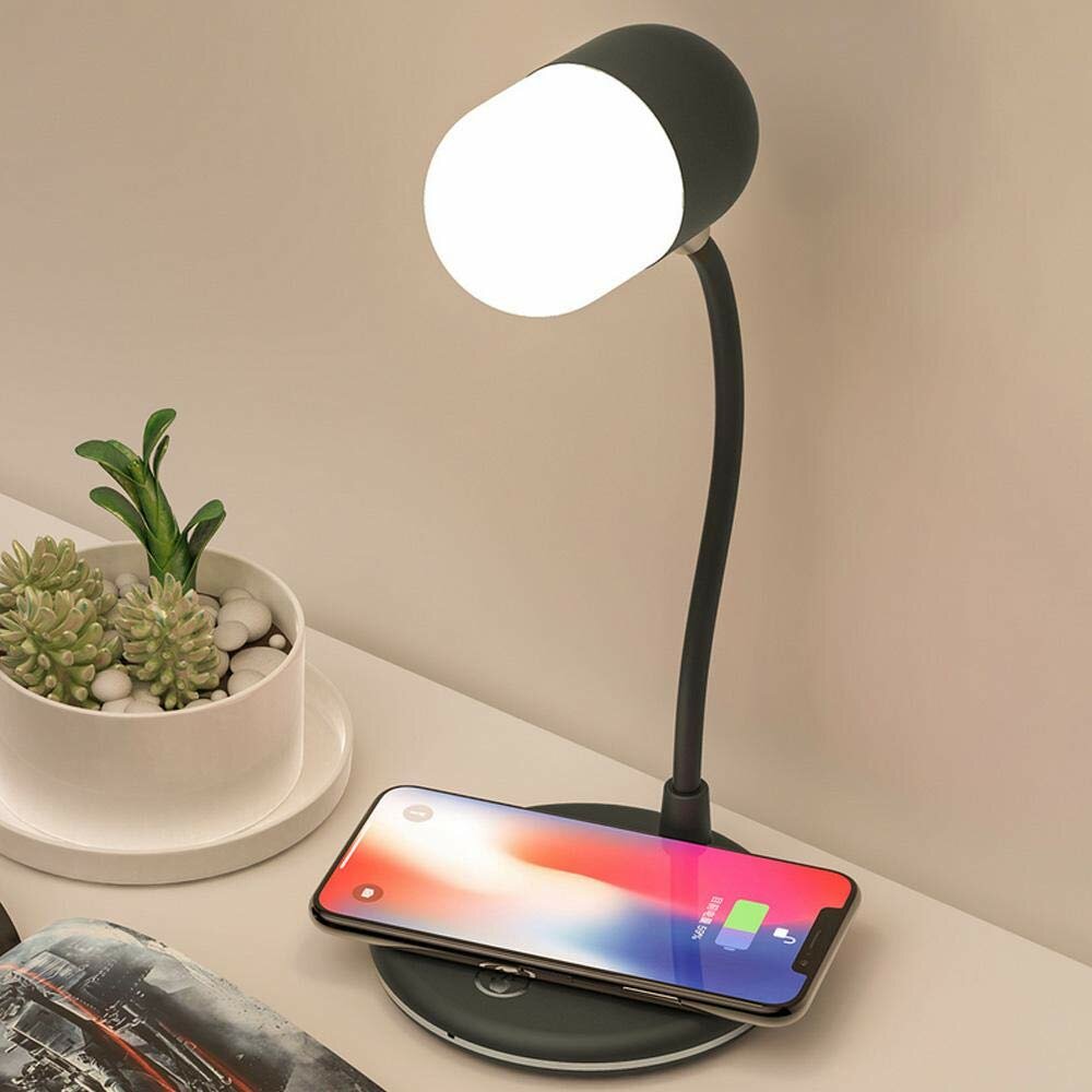 Bakeey 3-in-1 bluetooth Speaker Wireless Charger Dimmable Touch Switch Control Table Desktop LED Lamp