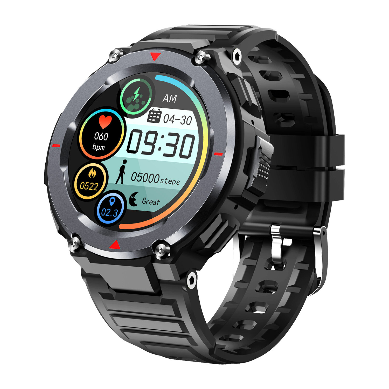 

[bluetooth Call] Bakeey S25 24h Heart Rate Monitor Music Playback Multi-sport Modes Countdown BT5.0 Smart Watch
