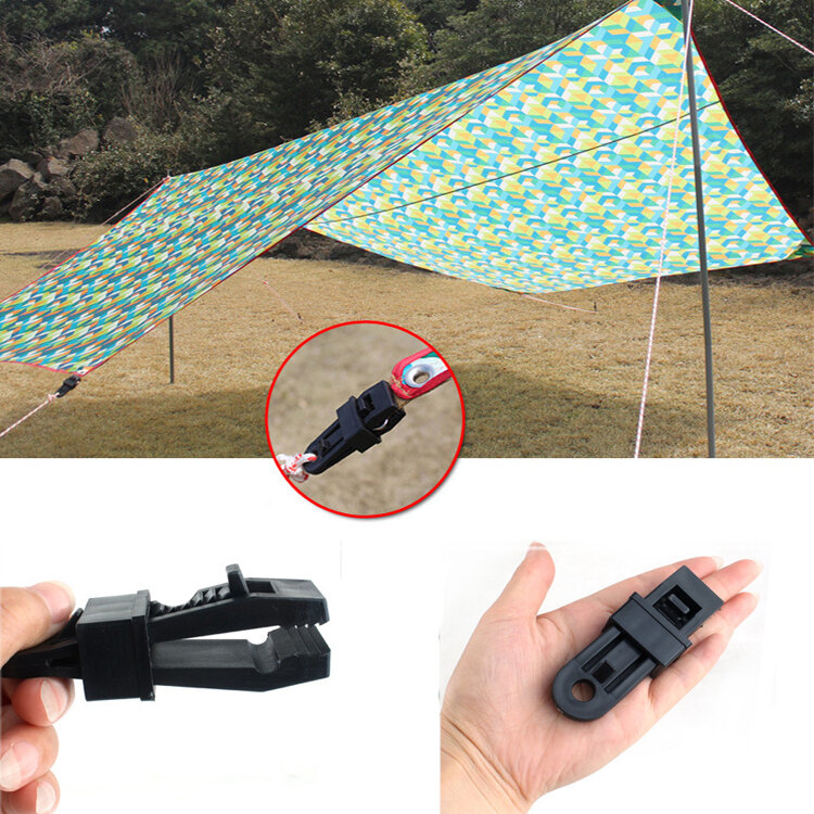 Outdoor Tent Awning Canopy Windshield Plastic Clip Buckle Wind Rope Fixing Accessories