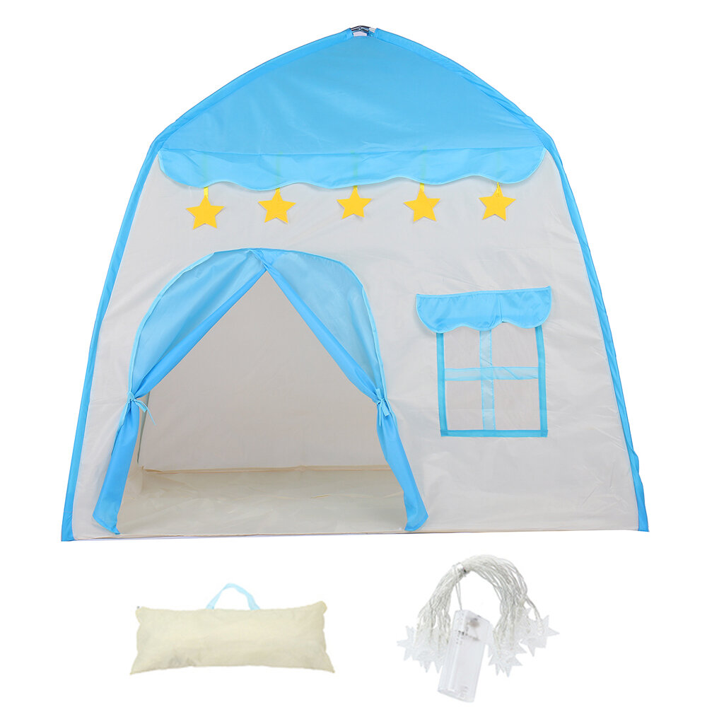 Kid Playhouse Tent Prinses Kasteel Teepee Tent Opvouwbare Draagbare Kinderen Game Room met LED Star 