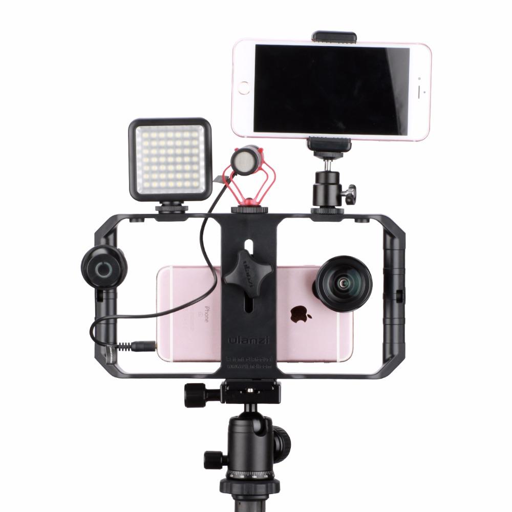 Ulanzi U-Rig Pro Smartphone-videoplatform voor filmmaken Handheld-stabilisatiegreep met 3 schoenhoud