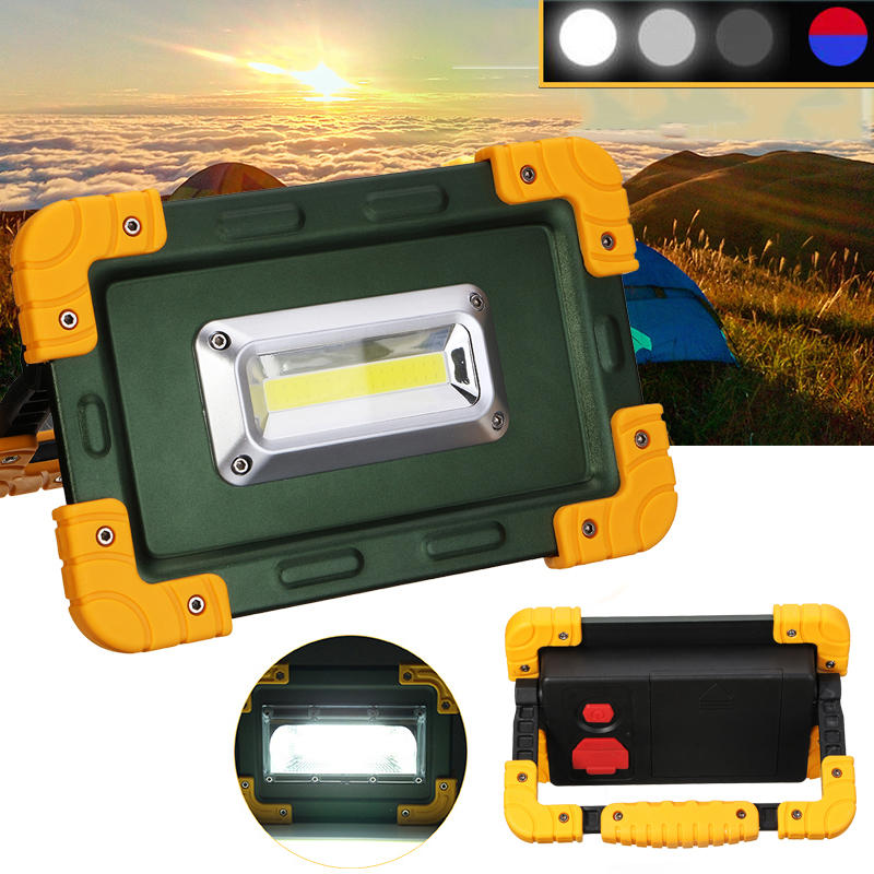 30W 3.7V LED COB Work Lantern Spot Flood Light USB Rechargeable Camping Tent Lamp