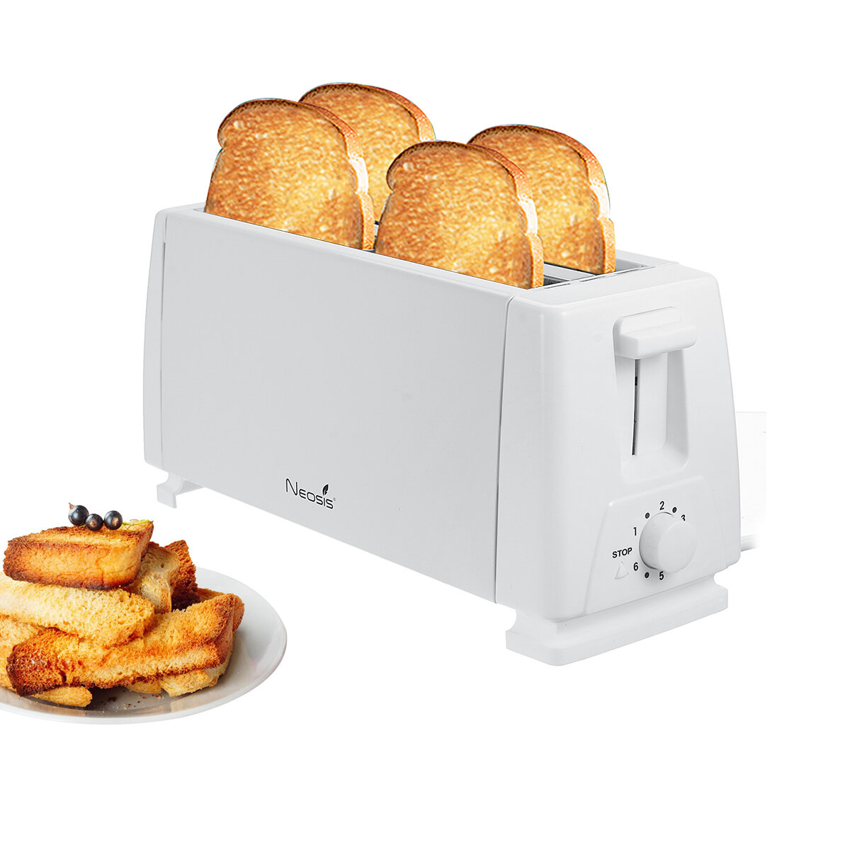 1150w 220V 4 Slices Automatic Quick Heating Bread Toaster Breakfast Maker