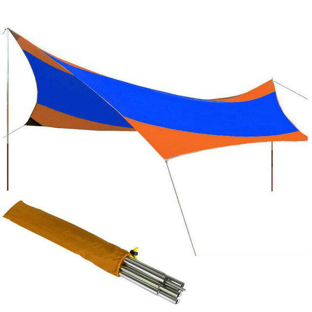 FLYTOP 5-8 People AntiUVサンシェルターセットビーチテント防水傘オーニングテントアウトドアキャンプ釣りハイキング
