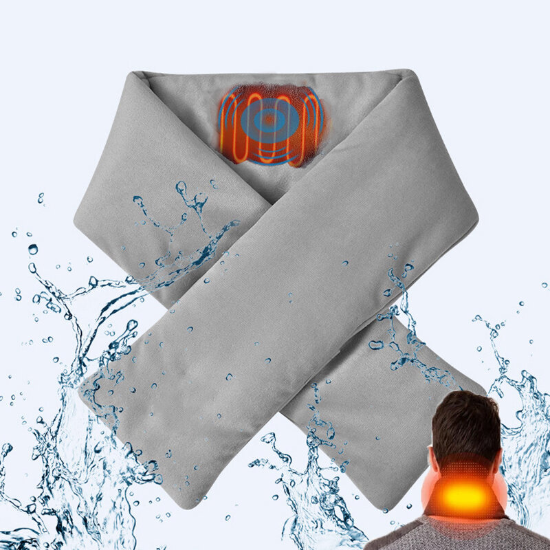 TENGOO lenço de aquecimento elétrico termostático de inverno xale quente recarregável coluna cervical lenço de pescoço aquecido