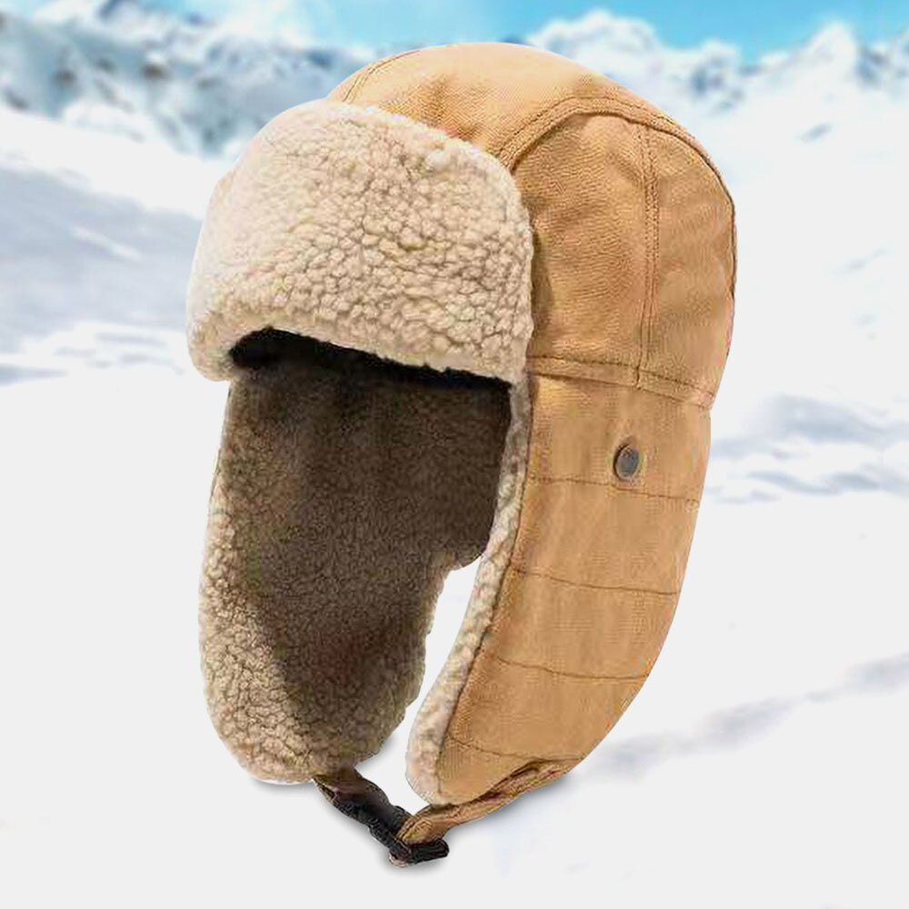 Unisex Winter Warm Ear Protection Trapper Hat Outdoor Casual Windproof Cool Protection Russian Hat U