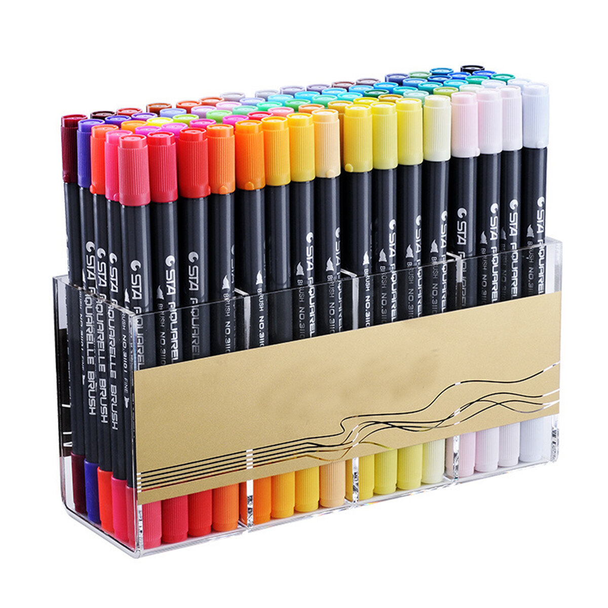 

12/24/36/48/80 Colors Watercolor Brush Dual Tips Marker Pen Set with Fineliner Tip For Drawing Design Art Marker Supplie