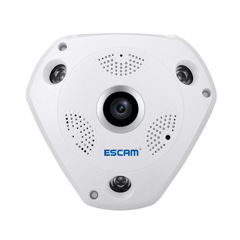 ESCAM Fisheye Camera Support VR QP180 Shark 960P IP WiFi Camera 1.3MP 360 Degree Panoramic Infrared 