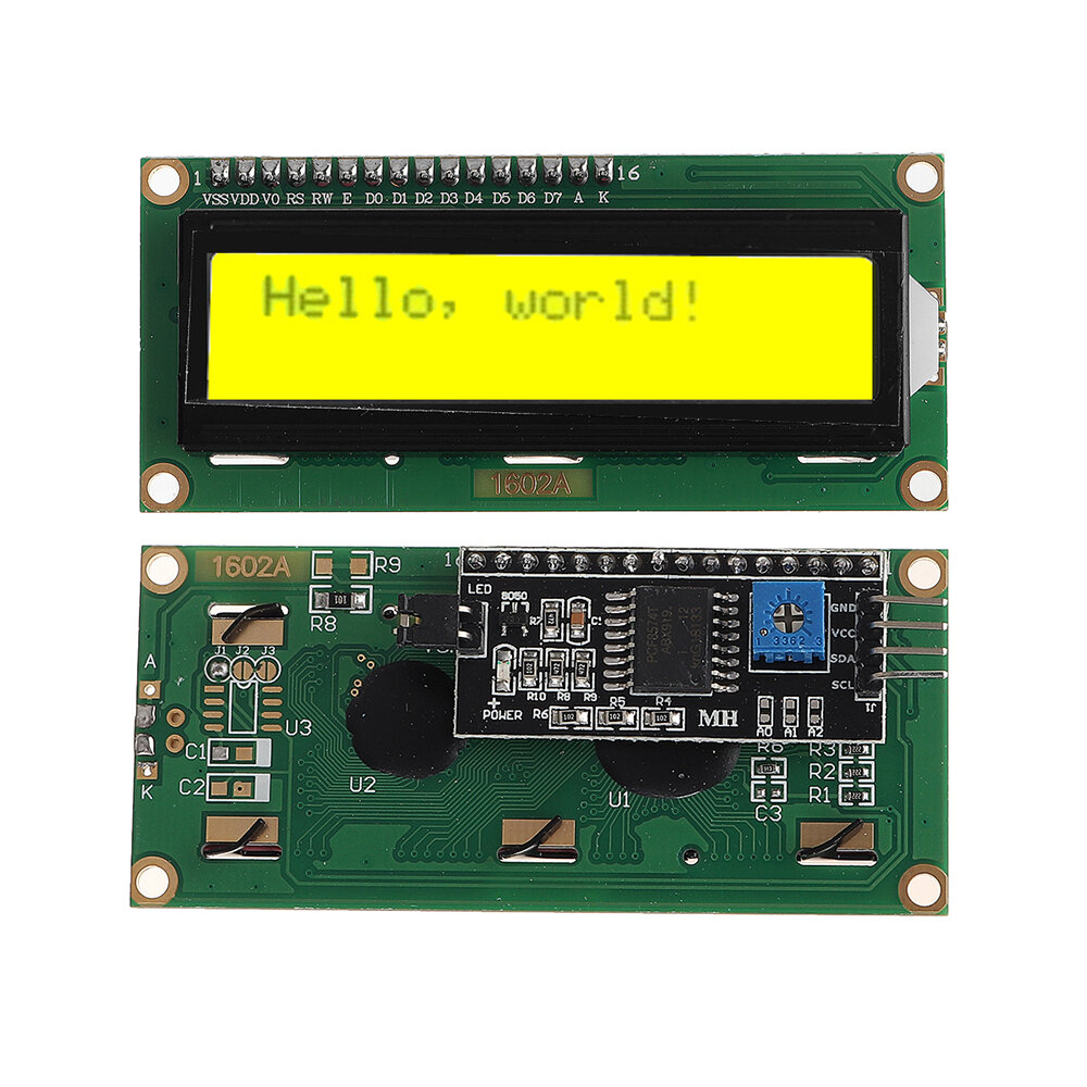 Geekcreit? IIC/I2C 1602 Yellow Green Backlight LCD Display Module