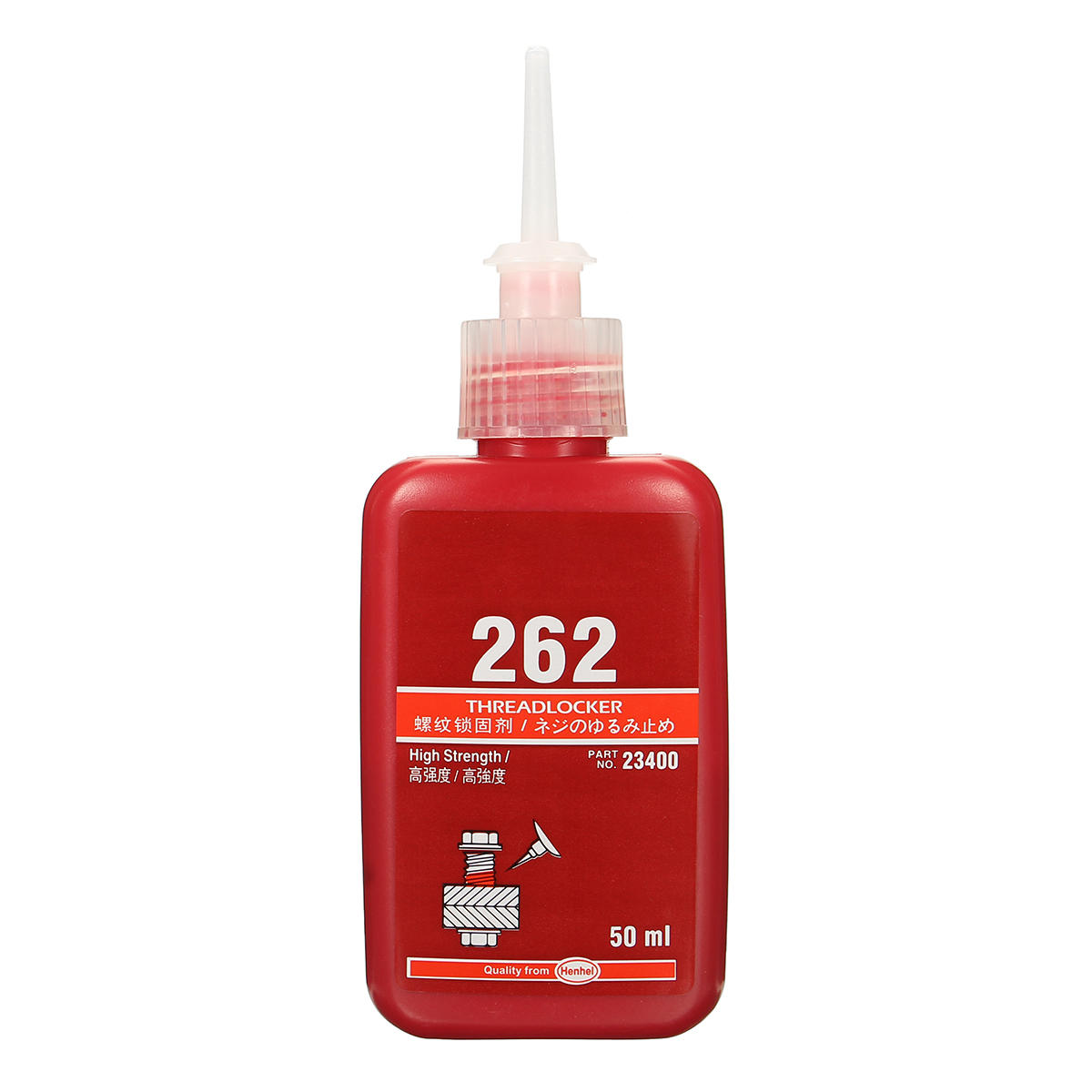 

50ml Red High Strength 262 Threadlocking Adhesive Kit for M10 - M26 Thread Size Glue