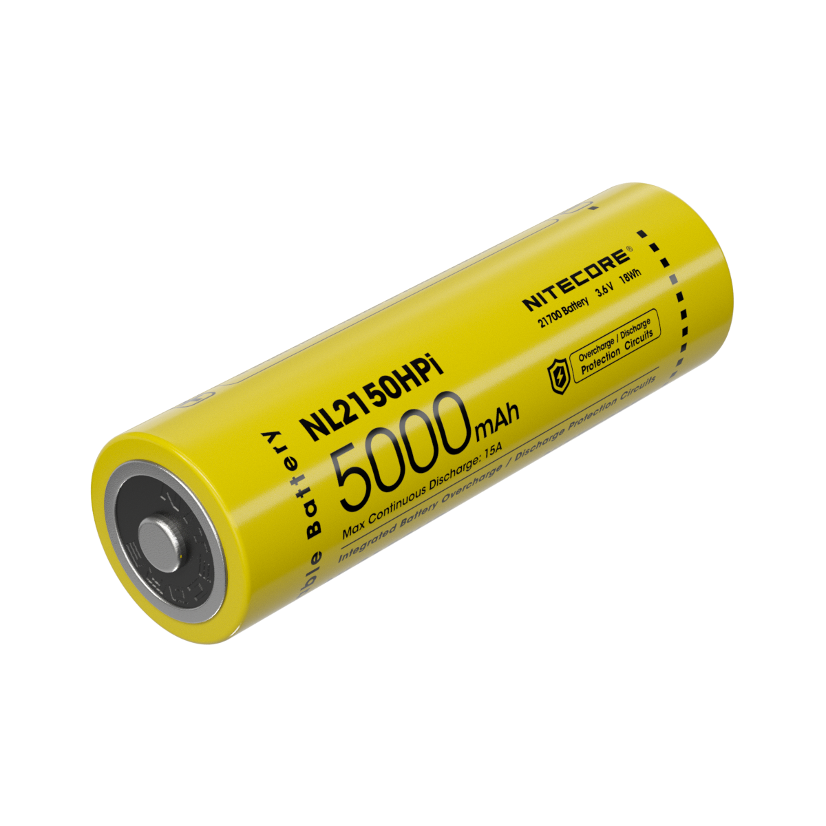 1Pcs NITECORE NL2150HPi 21700 Li-ion Battery 5000mAh 15A Type-C USB Charging Rechargeable Battery Fo