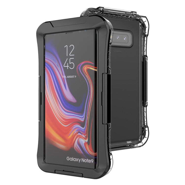 2-IN-1 Outdoor Swimming Surfing IP68 Waterproof Shockproof Transparent PC Full Body Protective Case 