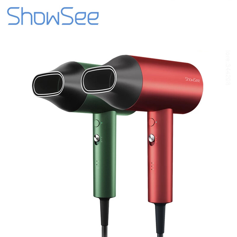 

ShowSee Anion Hair Dryer Negative Ion Care 1800W Strong Wind Professinal Quick Dry Portable Hairdryers Low Noise From Xi